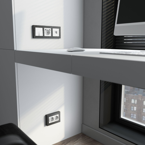 Рамка из поликарбоната на 3 поста Hammer черный W0032408 фото 4