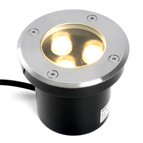Светодиодный светильник тротуарный (грунтовый) Feron SP2801, 3W, AC/DC12-24V, низковольтный, 3000К, черный, D100*H80mm, вн.диаметр:70m фото 5