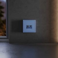 Накладка для розетки TV+RJ45 кат. 6, S70 (деним) Voltum VLS002715