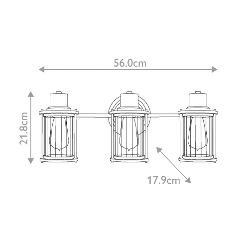 Бра для ванных комнат Quoizel, Арт. QZ-RIGGS3-BATH-WS фото 4