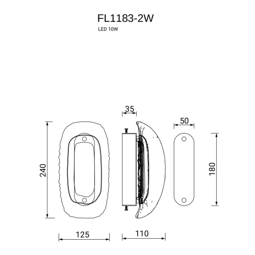 Бра Nobilta FL1183-2W фото 3