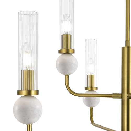 SL1244.303.06 Светильник подвесной ST-Luce латунь/прозрачный E14 6*40W MEDEA фото 3