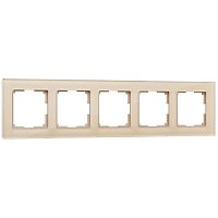 Рамка из стекла на 5 постов Favorit шампань W0051111