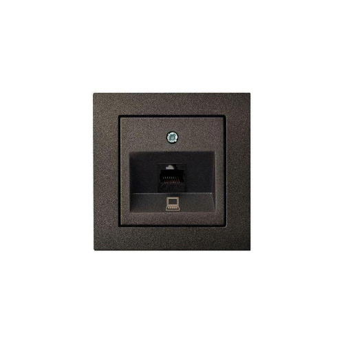 Розетка RJ45 Liregus Epsilon антрацит 28-1155 Розетка RJ45 Liregus Epsilon антрацит 28-1155