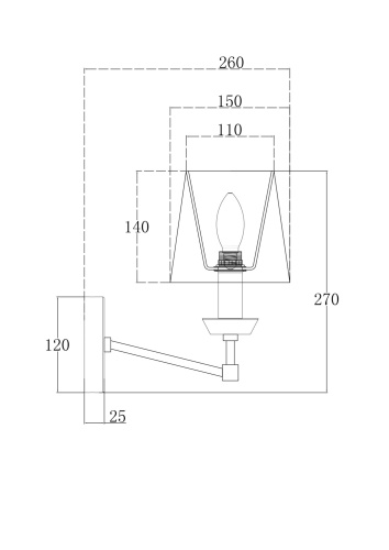 Настенный светильник (бра) Maytoni MOD064WL-01N фото 2 Настенный светильник (бра) Maytoni MOD064WL-01N фото 2
