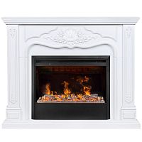 Электрокамин RealFlame Victoria 26 WT белый с очагом 3D Helios 26 SBG