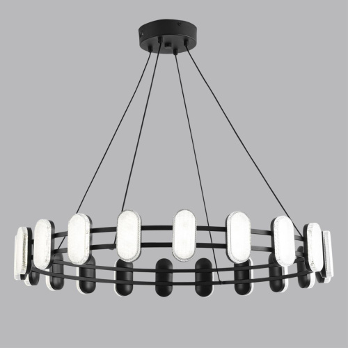 8342/40L LEDIO LN26 226 черный/белый металл/акрил Люстра подвесная LED 40W 4000K 220V OVELA фото 3