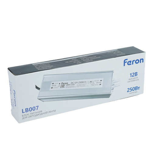 Трансформатор электронный для светодиодной ленты 250W 12V IP67 (драйвер), LB007 FERON фото 5