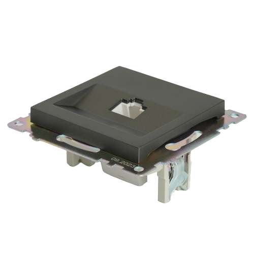 Розетка компьютерная 1-местная RJ-45 (механизм), серия Катрин, графит, GLS00-7107-06 фото 10