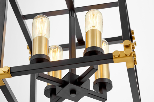 Подвесной светильник Lumina Deco Waldorf LDP 1140-4 BK+MD фото 3