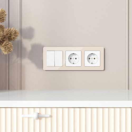 Рамка из акрила на 3 поста Acrylic айвори W0032743 фото 2