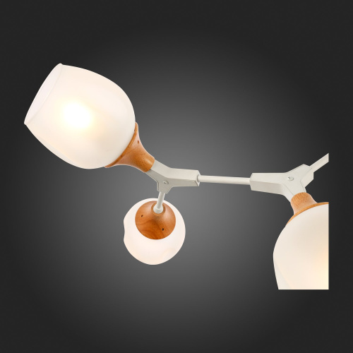 SLE113502-05 Светильник потолочный Белый, Светлое дерево/Белый E27 5*60W CIOTOLLA фото 2