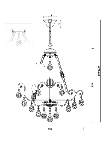 Люстра Freya FR1002PL-06WG фото 2