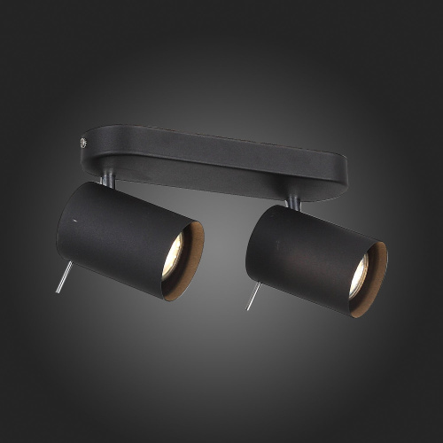 SL597.401.02 Спот ST-Luce Черный, Хром/Черный GU10 LED 2*3W Потолочные светильники фото 6