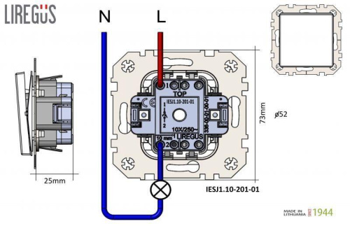 Кнопка звонка Liregus Epsilon коричневый 28-1391 фото 3 Кнопка звонка Liregus Epsilon коричневый 28-1391 фото 3