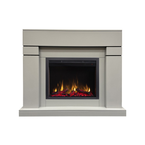 Электрокамин RealFlame Lindelse 25,5/26 GR серый c очагом Saphir 25,5 Электрокамин RealFlame Lindelse 25,5/26 GR серый c очагом Saphir 25,5