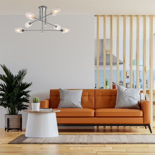 Светильник на штанге Escada 1140/6P E14*40W Silver/Chrome фото 5 Светильник на штанге Escada 1140/6P E14*40W Silver/Chrome фото 5