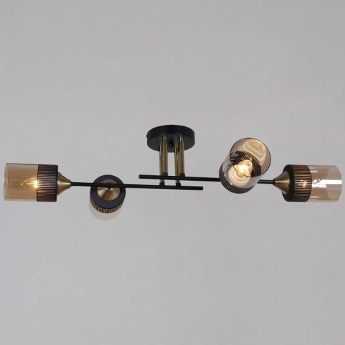 Потолочная люстра Reluce 48460-0.3-04 BK+COPPER Потолочная люстра Reluce 48460-0.3-04 BK+COPPER