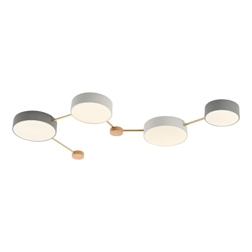 SLE600102-04 Светильник потолочный Золотистый, Светлое дерево/Белый, Серый LED 4*16,5W 4000K DOSSENA фото 3 SLE600102-04 Светильник потолочный Золотистый, Светлое дерево/Белый, Серый LED 4*16,5W 4000K DOSSENA фото 3
