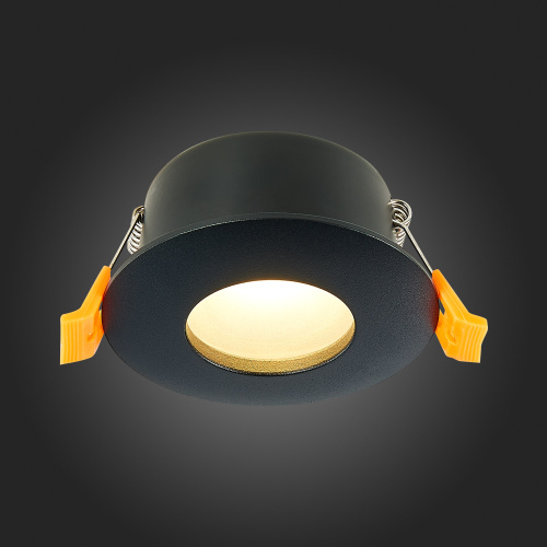 ST213.408.01 Св-к встр. Черный GU10 1*50W  IP44 D84xH50 220V Без ламп Встраиваемые светильники фото 3