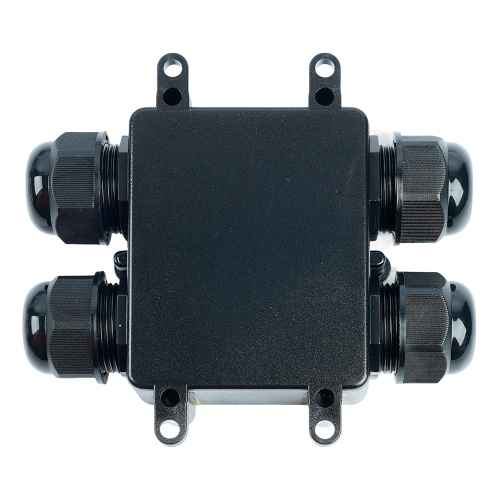 Распределительная коробка STEKKER LD552, количество вводов: 4, поликарбонат, нейлон, цвет черный, размер 114,4*106,7*35,3мм. фото 3