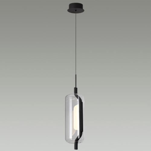 5003/10L L-VISION ODL23 391 черный матовый/прозрачный/стекло Подвес LED 10W 3000K KAVIA фото 4 5003/10L L-VISION ODL23 391 черный матовый/прозрачный/стекло Подвес LED 10W 3000K KAVIA фото 4