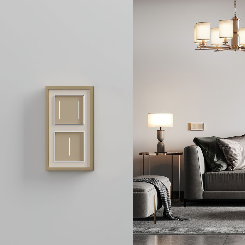 Умный сенсорный выключатель одноклавишный (шампань) W4513011 фото 6