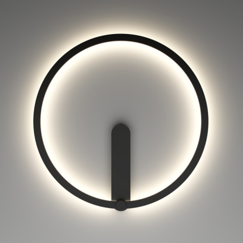 DK5035-BK Бра ROUND со светодиодом, IP20, 24W, 3000/4000/6500K, черный, алюминий фото 5