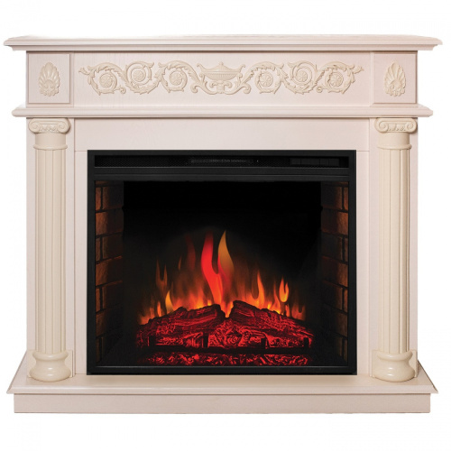 Каминокомплект ATTICA/СИЦИЛИЯ Айвори с очагом Электроочаг EPSILON 26