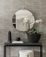 Серебряное настенное зеркало "Олеан"