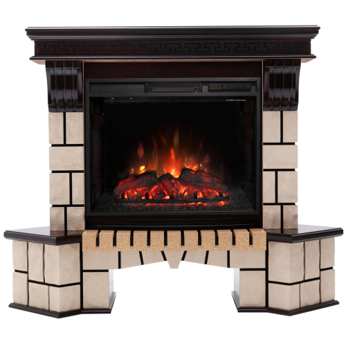 Электрокамин RealFlame Stone Coner AO античный дуб с очагом Sparta 25,5 LED фото 2