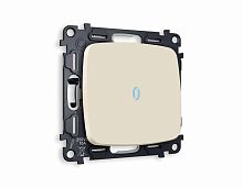 Комплект механизма 1-кл проходного выключателя AMBRELLA VOLT с подсветкой 10000K OMEGA Бежевый матовый QUANT (OP3220, VM105, G29B) MO322040