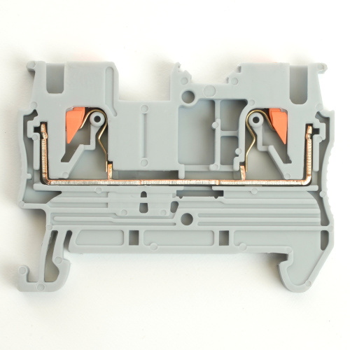 Зажим пружинный, 2-проводной проходной ЗНИ - 2,5 ,JXB PT 2,5, серый LD572-1-25 фото 2