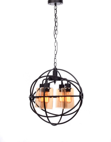 Подвесной светильник Lumina Deco Stradi LDP 11509-4 BK фото 4