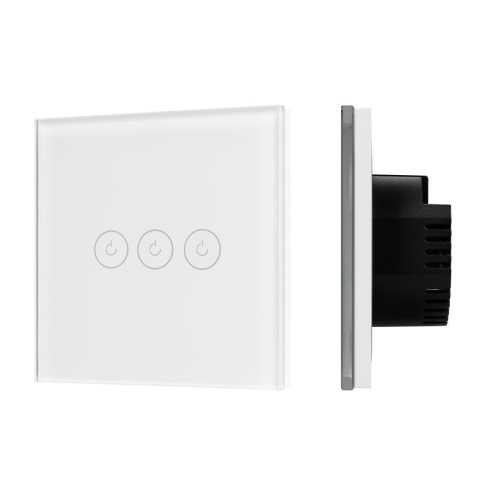 Выключатель сенсорный SWT-OMALI-S03-ZB-WH (250V, 10A, Zigbee) Arlight 050042 Выключатель сенсорный SWT-OMALI-S03-ZB-WH (250V, 10A, Zigbee) Arlight 050042