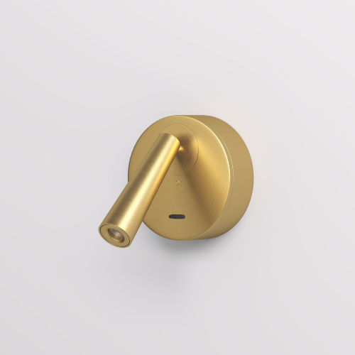 DK5072-SB Бра SHINE WALL со светодиодом, D104*H68, IP20, 3000К, 3W, RA?90, сатинированная латунь, алюминий фото 3