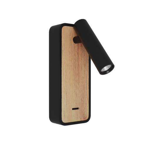 ST160.431.03 Светильник настенный ST-Luce Черный, Светлое дерево/Черный LED 1*3W 3000K Настенные светильники фото 2
