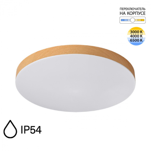 7761/50L MITRA LED SN 545 Светильник пластик/белый/под дерево LED 50Вт 3000/4000/6500K D500 IP54 CCT GAMMA 7761/50L MITRA LED SN 545 Светильник пластик/белый/под дерево LED 50Вт 3000/4000/6500K D500 IP54 CCT GAMMA