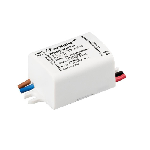 Драйвер Arlight ARJ-SP-21300-PFC 12-21V 6W IP44 0,3A 037437 Драйвер Arlight ARJ-SP-21300-PFC 12-21V 6W IP44 0,3A 037437