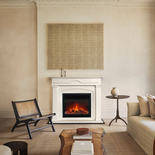 Каминокомплект MIRRA/ЛИМА Светло-бежевый с очагом Электроочаг MOONBLAZE LUX/МУНБЛЕЙЗ фото 3