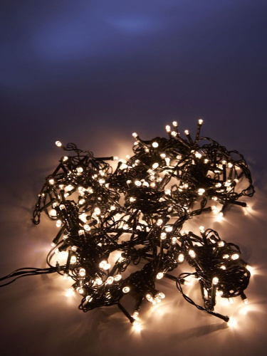 Светодиодная гирлянда Feron CL91  7 веток (3м) + 4м 230V 2700К, c питанием от сети, зеленый шнур фото 5