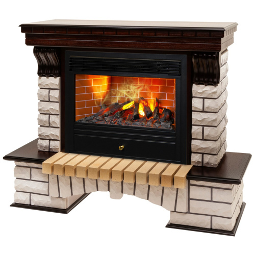 Электрокамин RealFlame Country 26 AO античный дуб с очагом 3D Novara фото 2 Электрокамин RealFlame Country 26 AO античный дуб с очагом 3D Novara фото 2