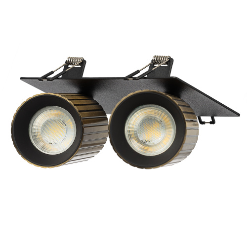 Citilux AXEL CL512D23R Спот поворотный встраиваемый двойной Бронза Рифлёный фото 6