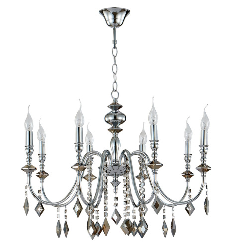 Crystal Lux Люстра Crystal Lux MERCEDES SP8 CHROME/SMOKE Crystal Lux Люстра Crystal Lux MERCEDES SP8 CHROME/SMOKE