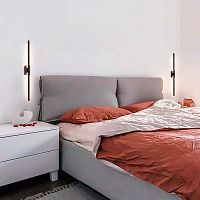 Бра Cloyd LINEAS-B W1 / выс. 60 см- 3000K - черный матовый (арт.20346)