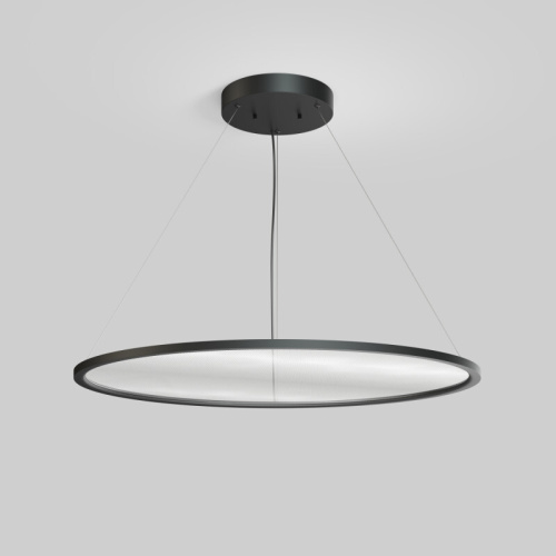 Подвесной светильник горизонтальный VEIL, 80 Вт, ?1000?В1500 мм, LED 2700-6000K, IP20, пульт Д/У (в комплекте), черный, алюминий, акрил фото 4