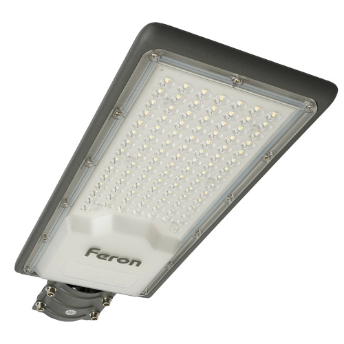 Светодиодный уличный консольный светильник Feron SP3033 100W 6400K 230V, серый фото 2