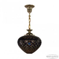 Подвесной светильник бронзовый с хрусталём 7003P/23 GB Amber-Blue/H-1B