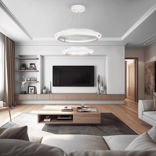 Умный подвесной светильник 90241/2 белый/ серебро Smart фото 2