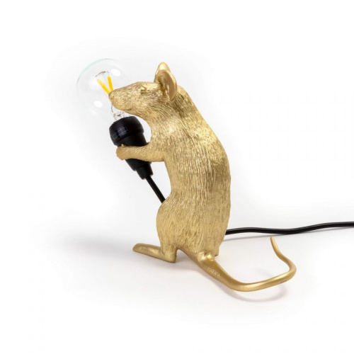 Настольная лампа Mouse Lamp Sitting GOLD USB фото 2